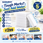 Skrubsy Magic Eraser Sponge Pack of 5 | Cleaning Pads